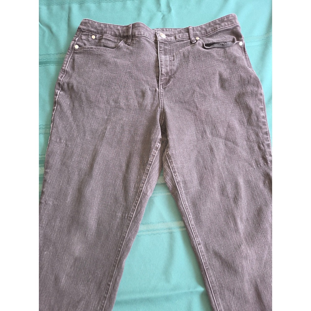 Christopher & Banks Petite Black Straight Leg Jeans Size 16P Stretch Denim